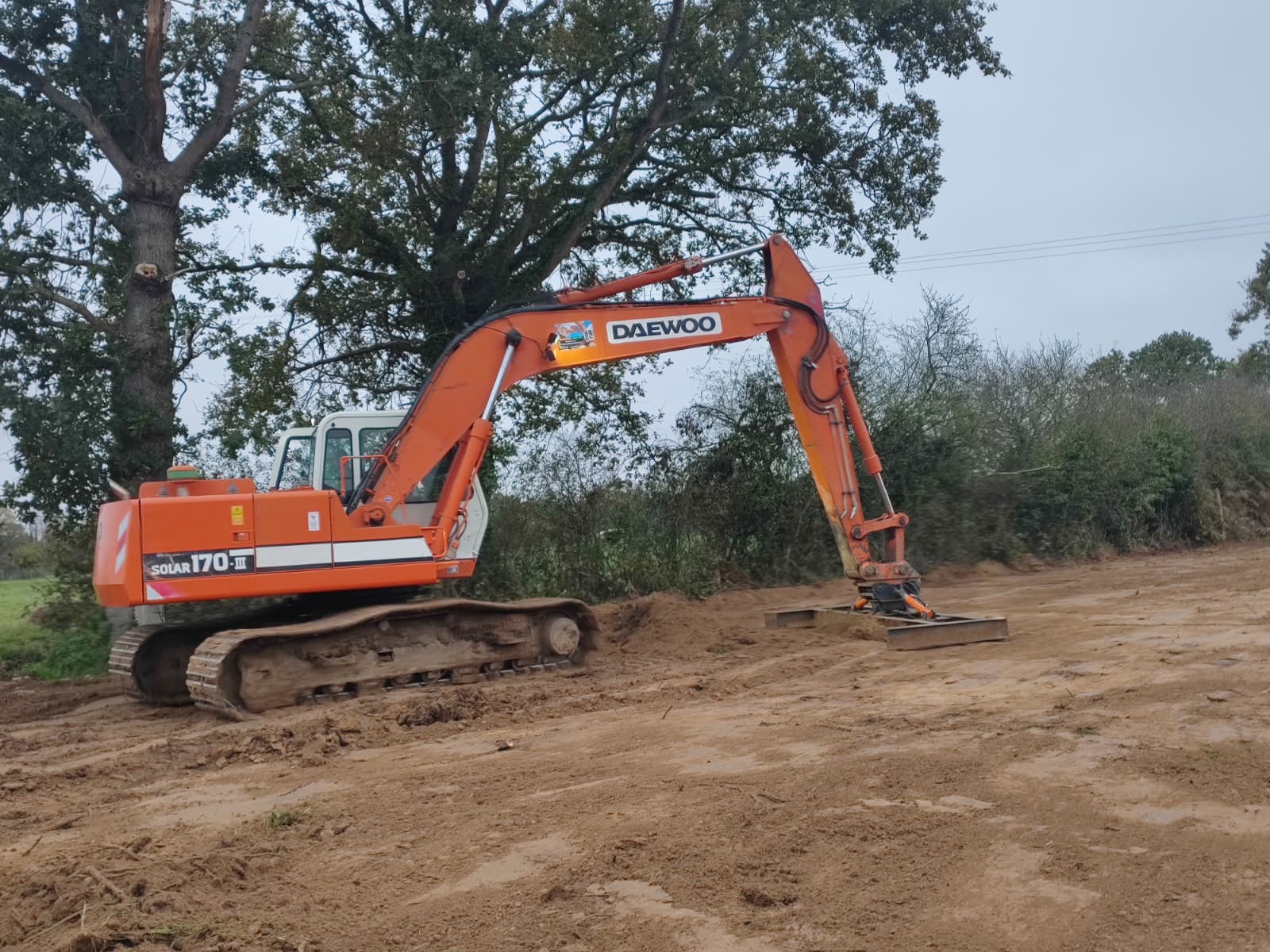 Chantier de terrassement dans la Manche