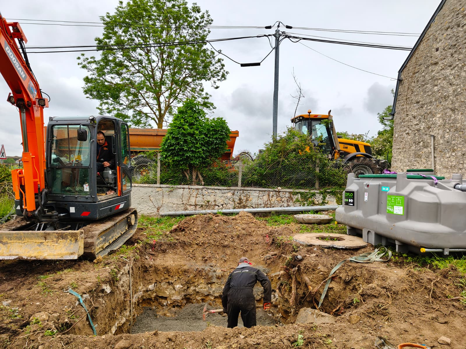 Travaux assainissement Debayeux Terrassement